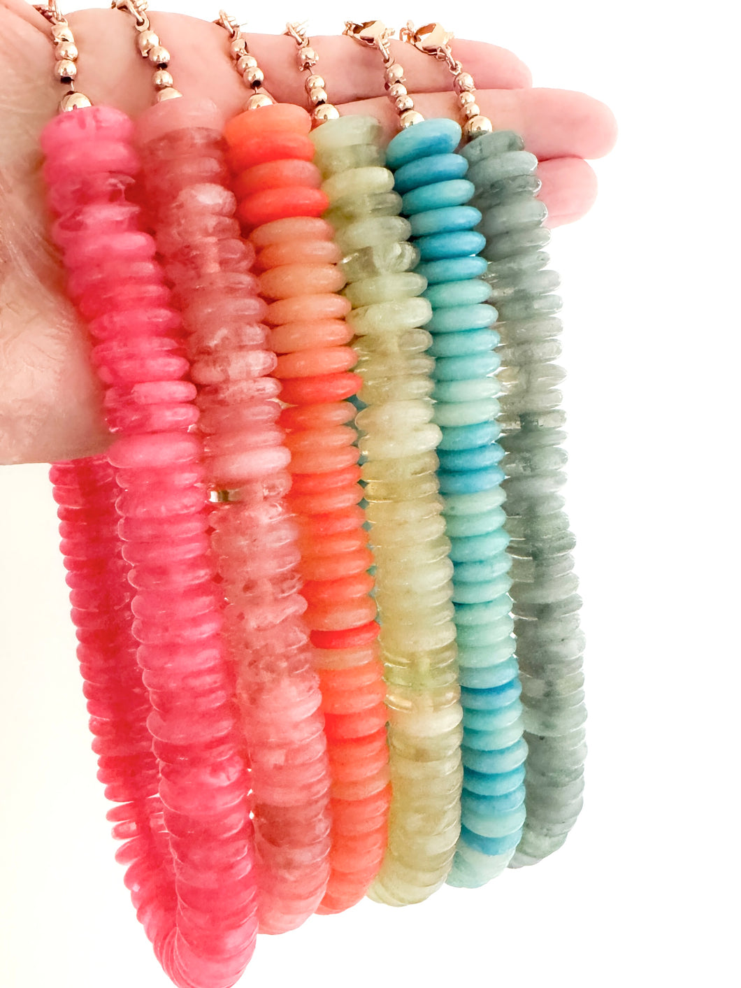 The Color Disc Beaded Necklace