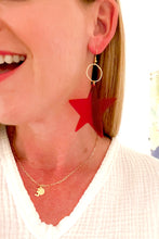 Load image into Gallery viewer, The Red Star Earrings
