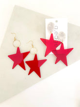 Load image into Gallery viewer, The Red Star Earrings

