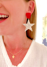 Load image into Gallery viewer, The White Star Earrings
