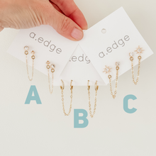 Load image into Gallery viewer, Double Piercing Chain Earrings
