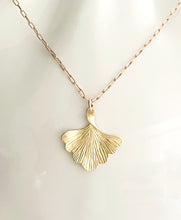 Load image into Gallery viewer, The Brass Ginkgo Necklace
