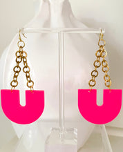 Load image into Gallery viewer, The Colored Arch &amp; Chain Earrings-SALE
