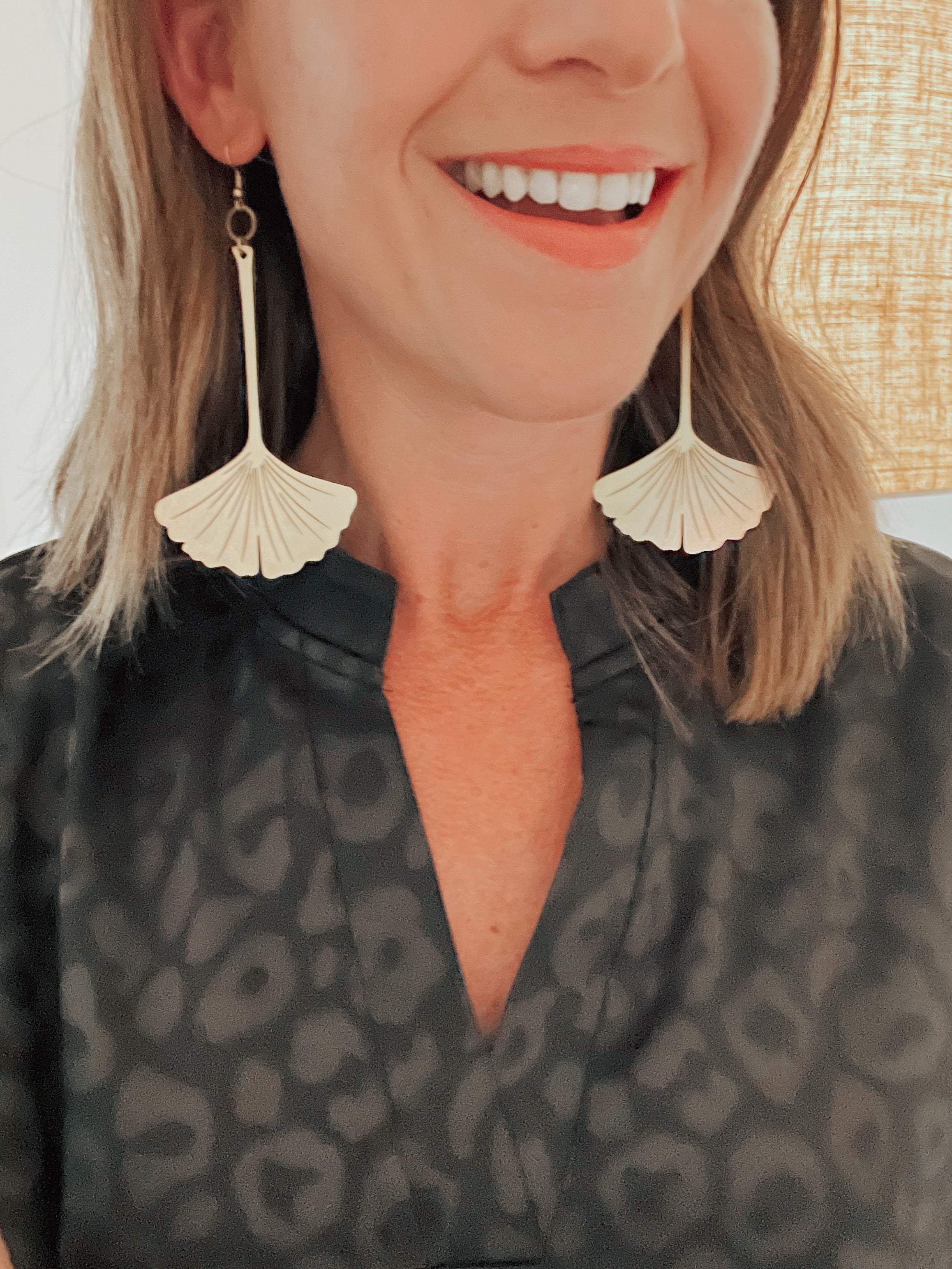 Ginkgo Drop Earrings