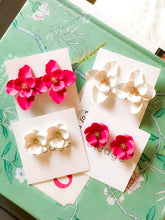 Load image into Gallery viewer, Small Floral Statement Stud Earrings
