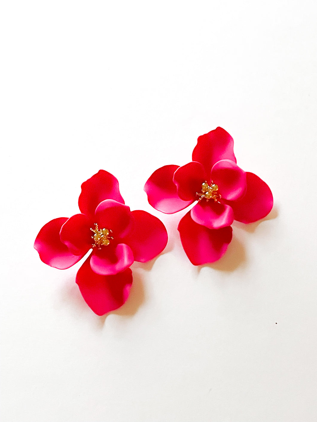 Large Floral Statement Stud Earrings